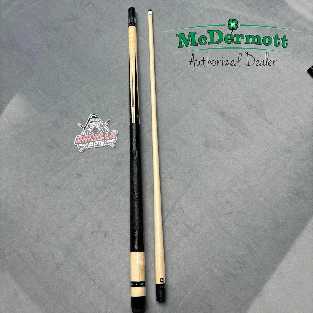 美国梅花麦克德莫特（McDermott）球杆G433皮把镶嵌大头台球杆