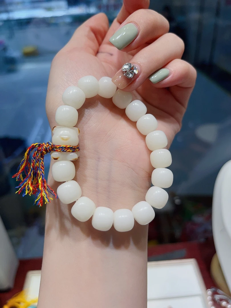 菩提根油墨绕指柔盘玩手串适合学生男女的文玩手串