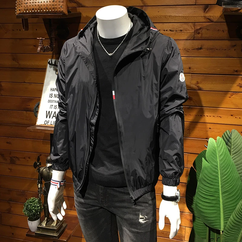 BOTEMER/比提米尔春秋休闲防风连帽夹克男士欧洲修身时尚百搭外套