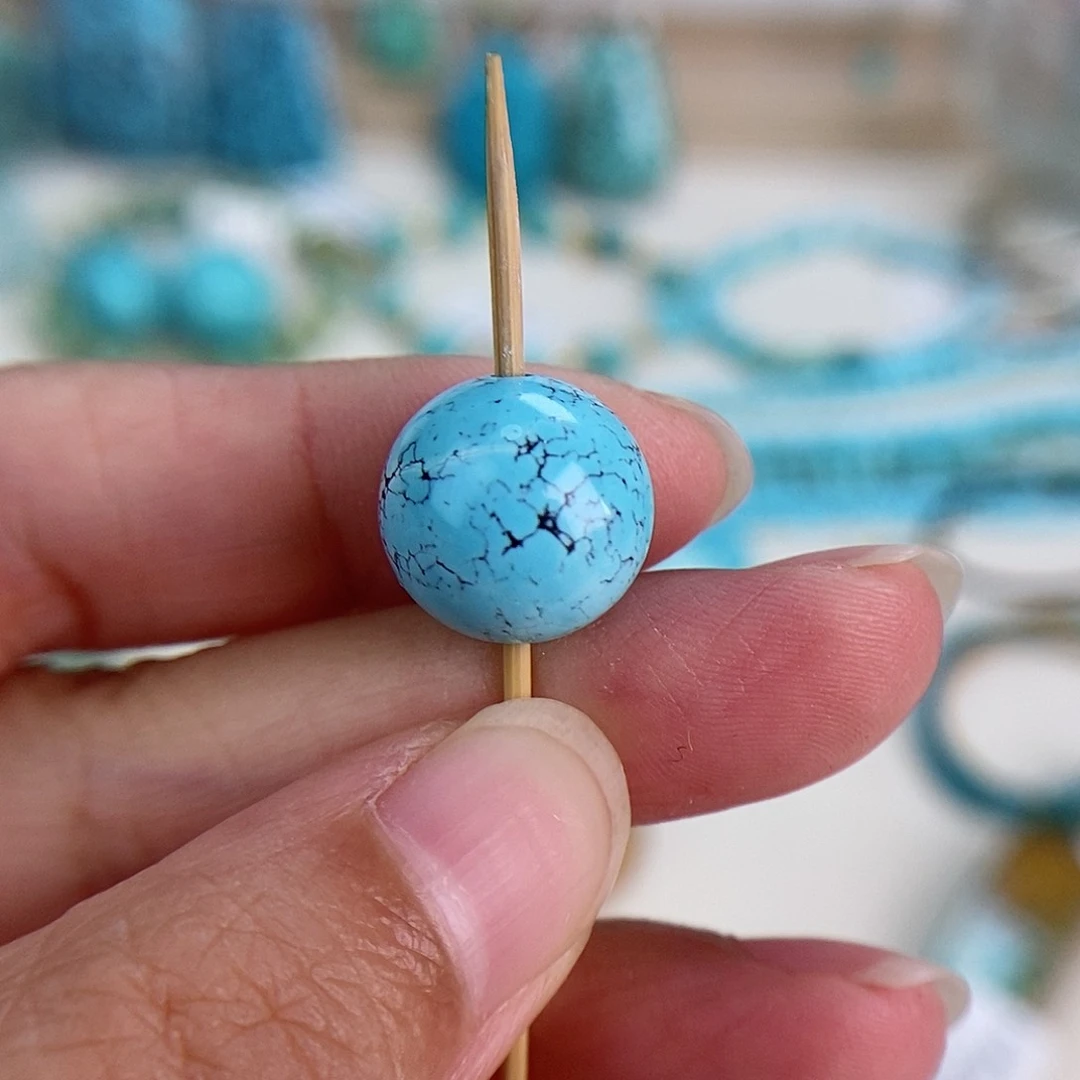 菊***未镶嵌绿松石珠宝奇石12.6