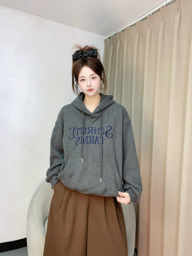 新款爆款连帽卫衣痞帅炸街风女装时尚休闲百搭洋气穿搭时髦女装潮