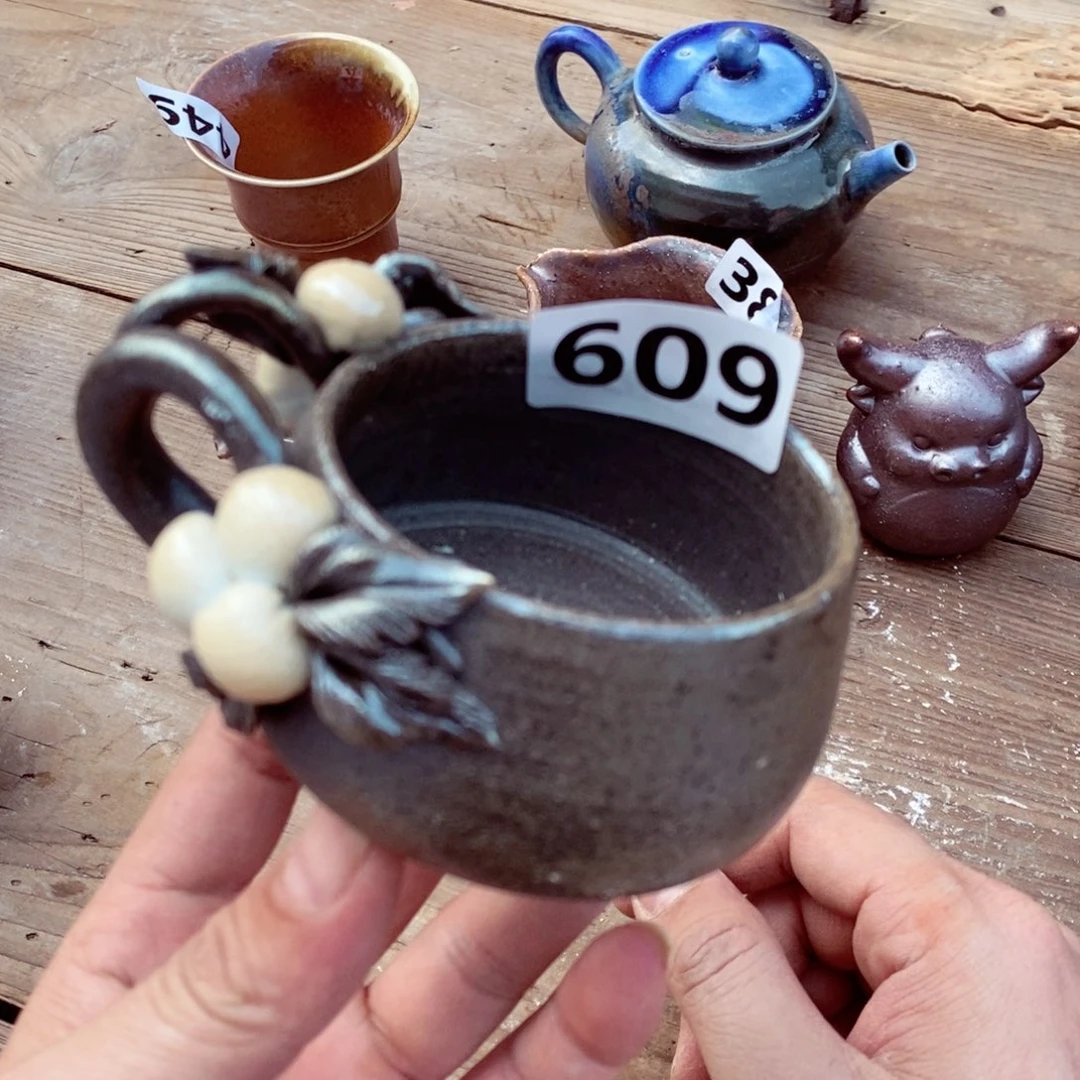 柴烧茶具陶瓷杯子