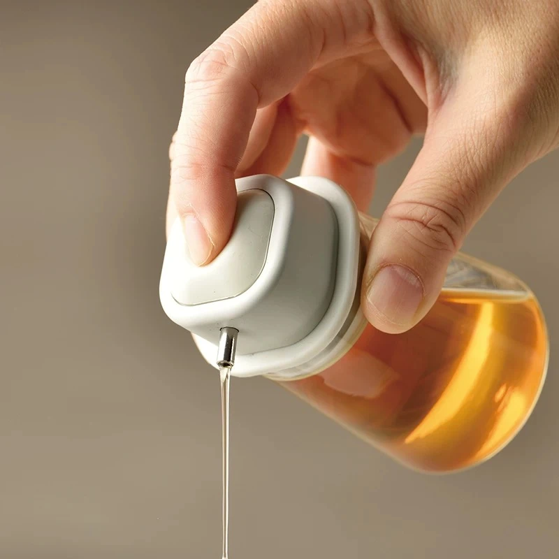 日本进口耐热玻璃按压油瓶酱油瓶