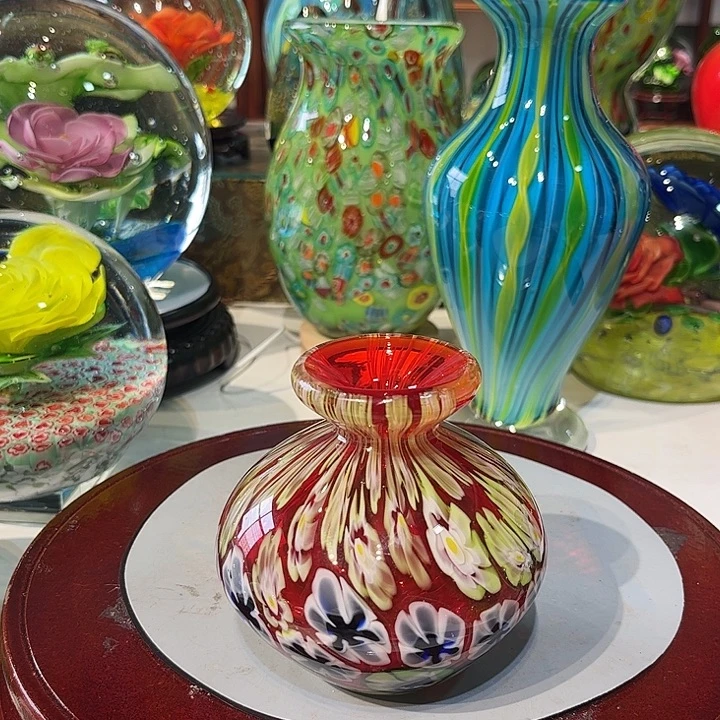 琉璃手工艺品纯手工琉璃花瓶微瑕