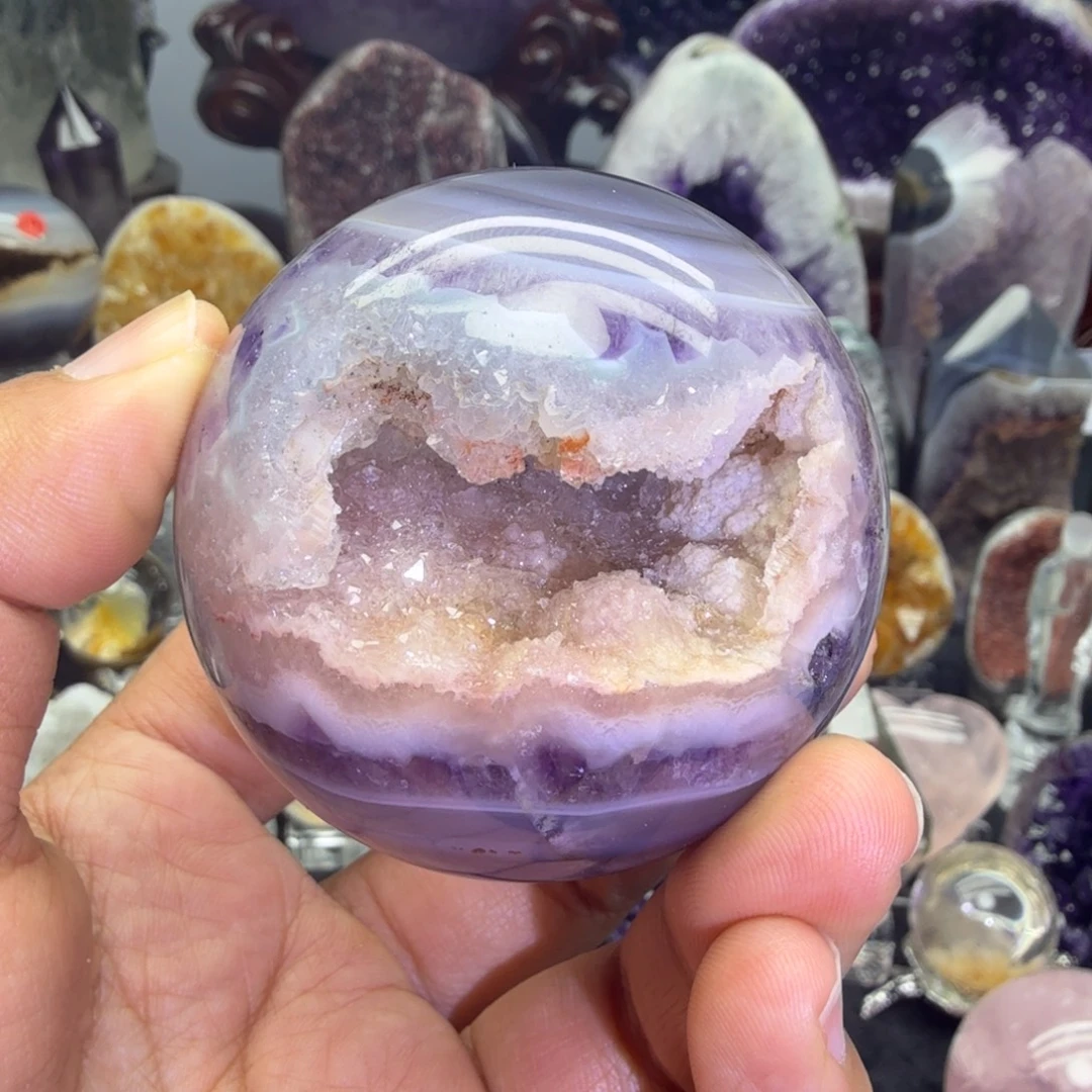 摆件未镶嵌紫晶粉色