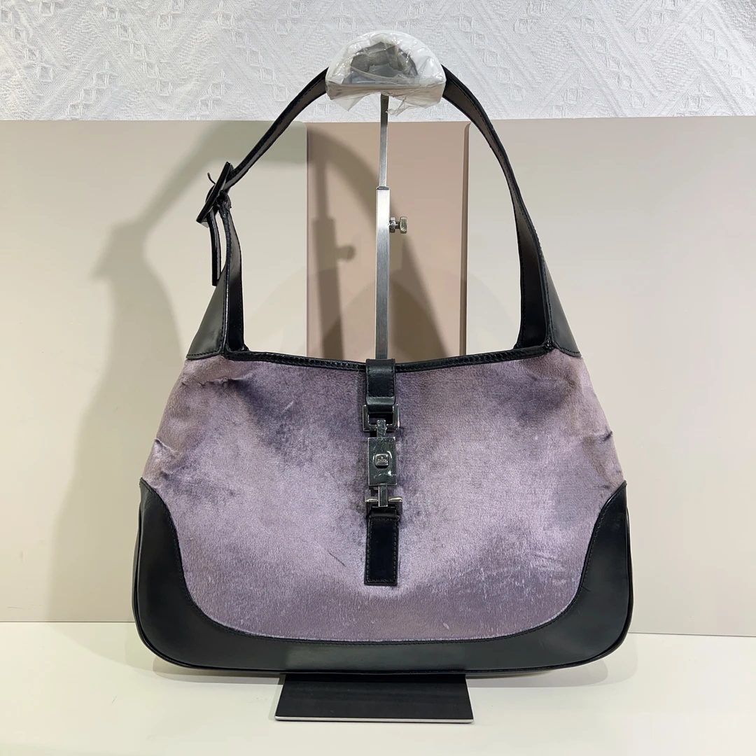 95新 GUCCI/古驰 GUCCI古驰Jackie丝绒腋下包a9237