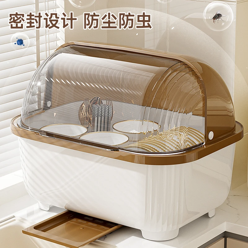 碗碟收纳架沥水架碗架碗盘碗柜厨房家用置物架放碗餐具碗筷收纳盒