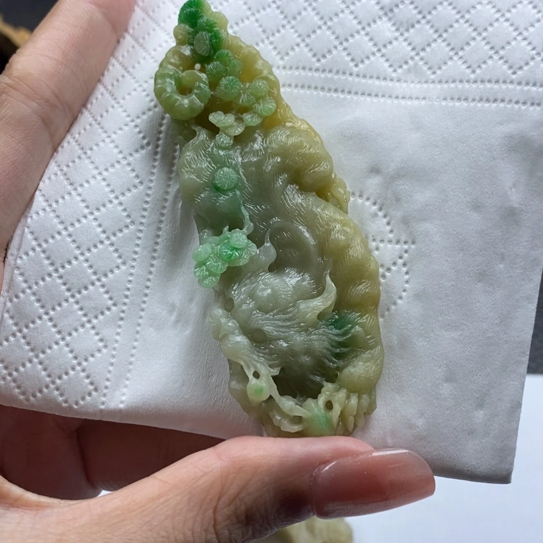 康***）未镶嵌定制翡翠虎