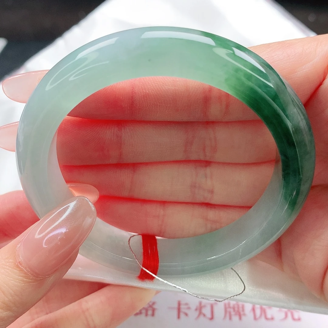 翡翠未镶嵌手镯55圈