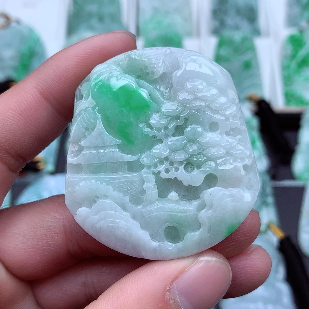 翡翠颈饰未镶嵌翡翠吊坠