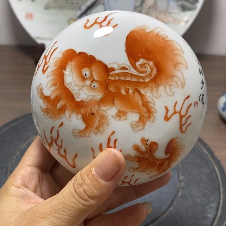 豆***哥摆件景德镇陶瓷艺术品