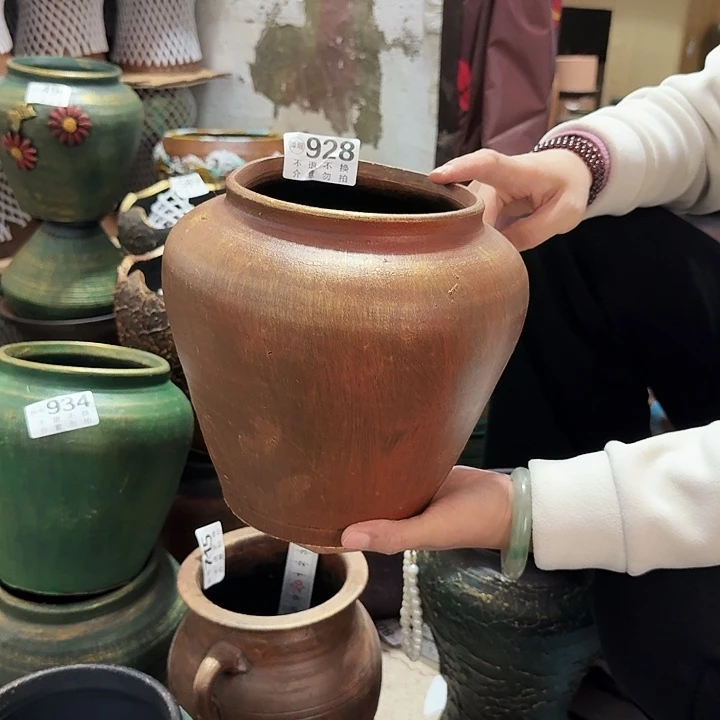 瑕疵金色坛子928高度20口径14