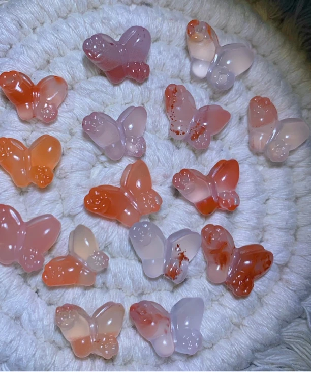 冰飘蝴蝶结川料款式随机发一个约16mm直径