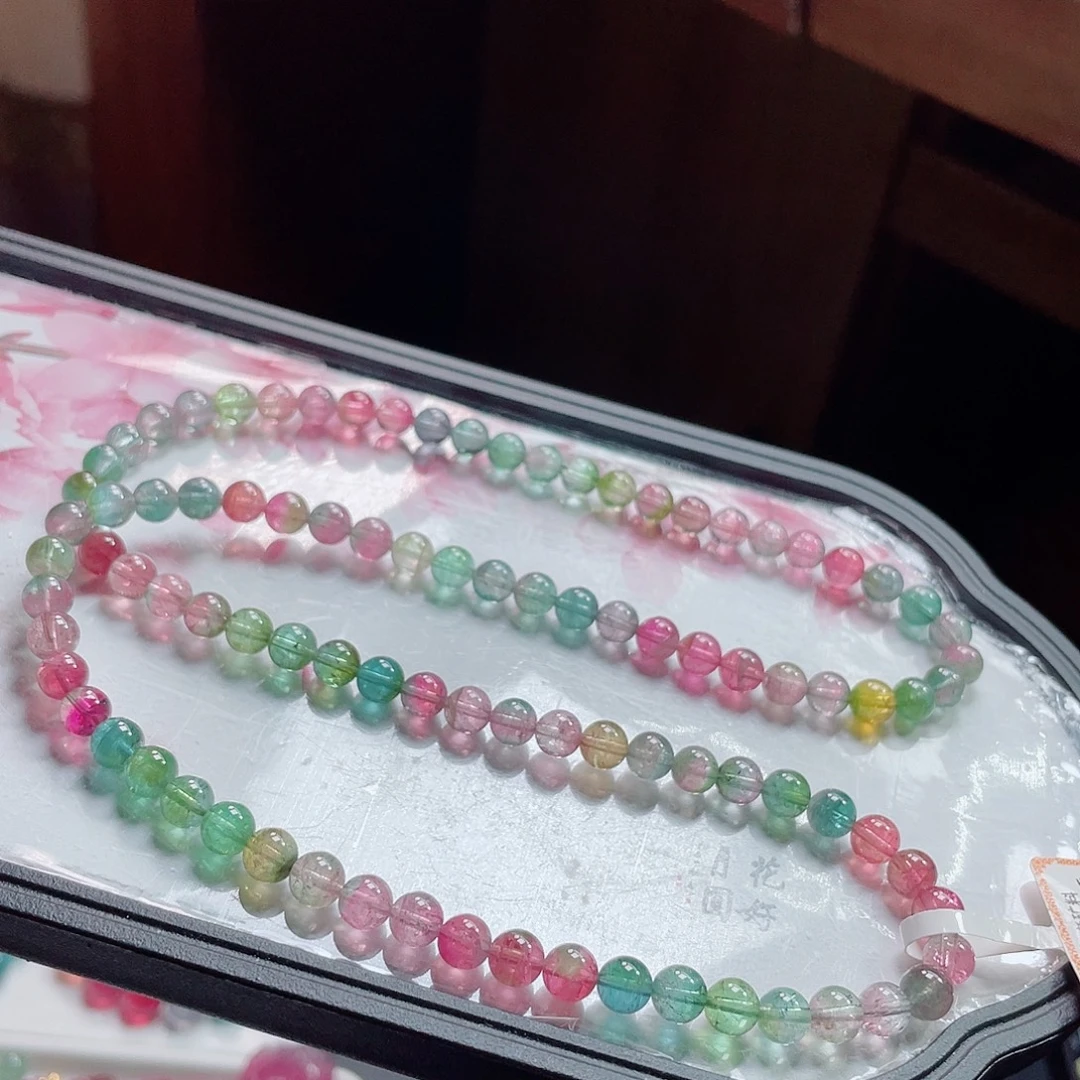 未镶嵌碧玺手链6mm左右