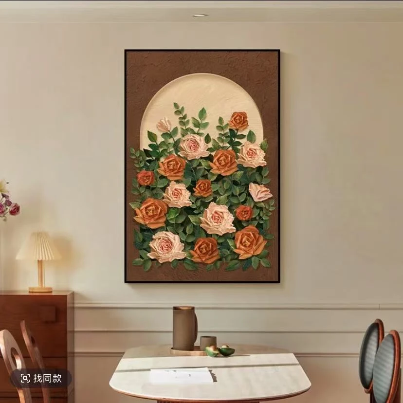 手工砂岩小众系列手工填充填色解压治愈系挂画6080