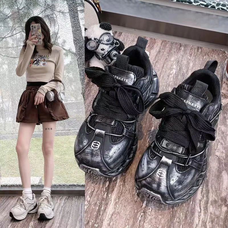 【pjc】老爹鞋4.5cm 增高气质百搭休闲鞋四季款YW188