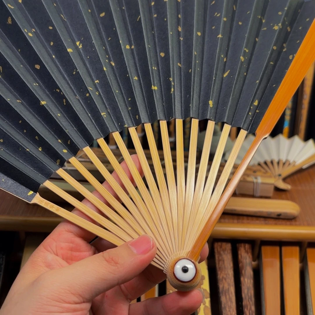 扇子梵*8寸和尚头黑撒