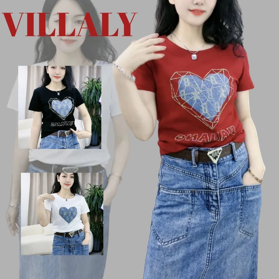 套装女100%纯棉女士短袖t恤半身牛仔裙两件套字母印花上衣气质