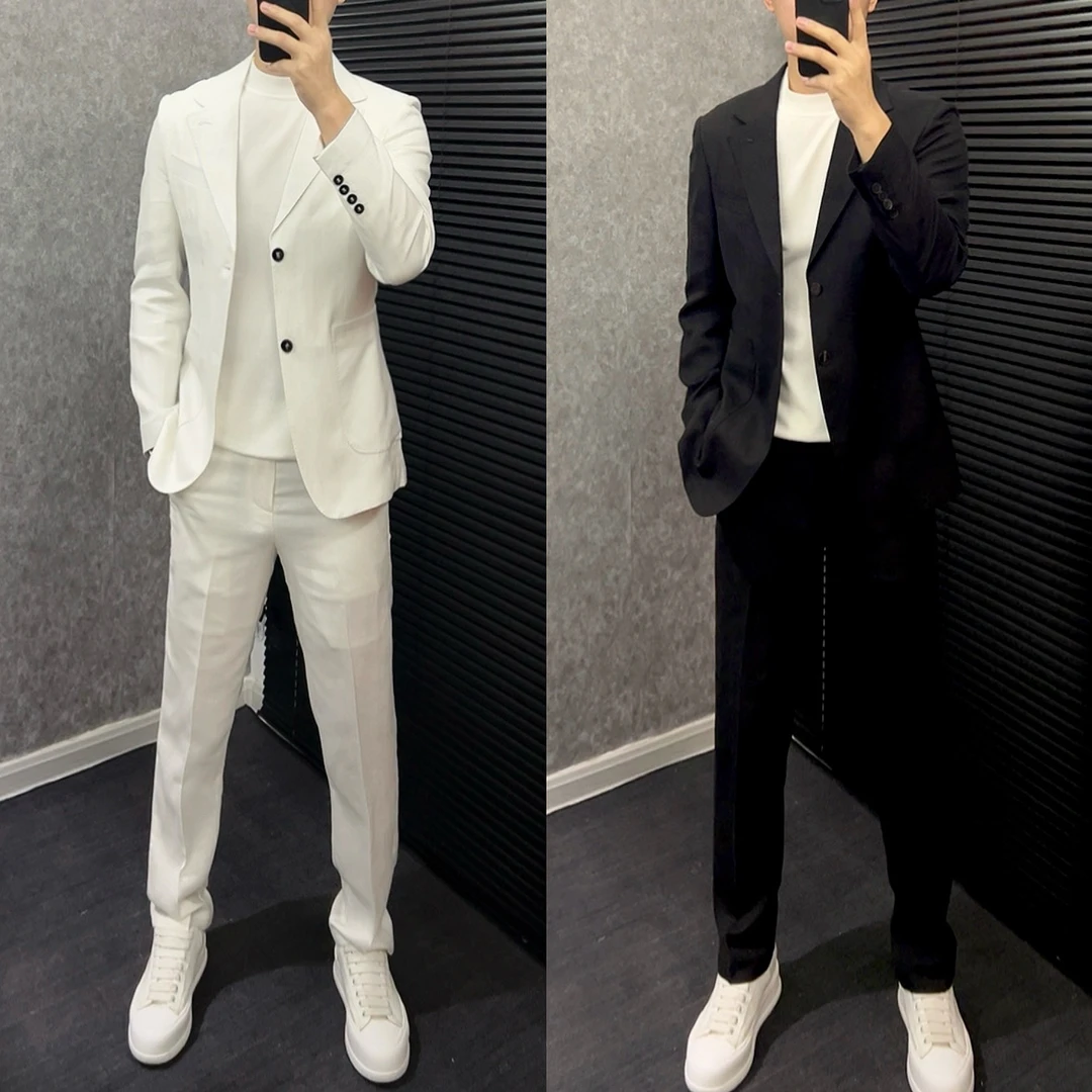时尚高品质双开叉莱赛尔·亚麻西服套装JK‖25春夏新款·轻奢系列