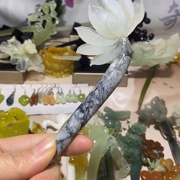 岫玉未镶嵌发簪岫玉
