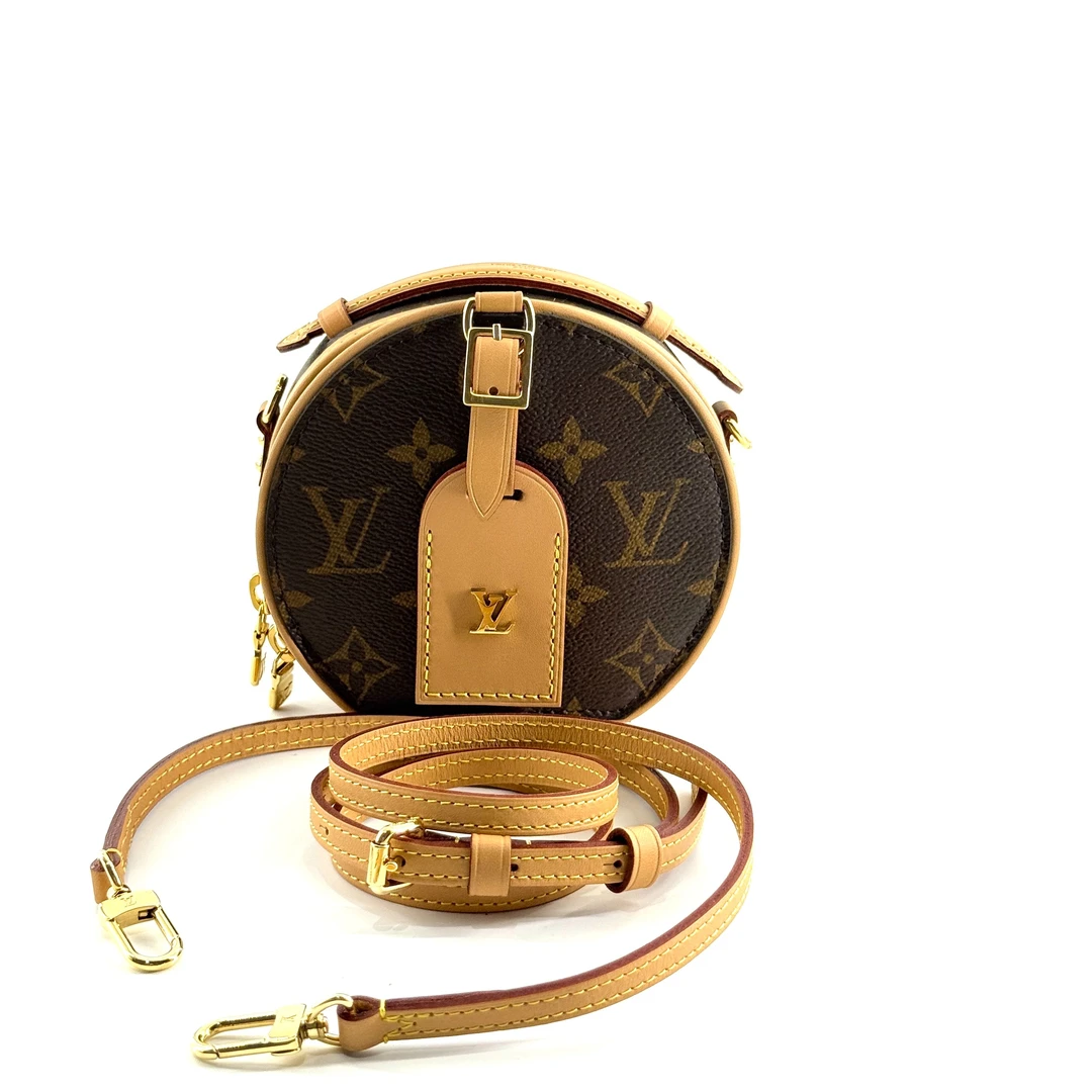 99新 LouisVuitton/路易威登 老花硬圆饼 mini 芯片款