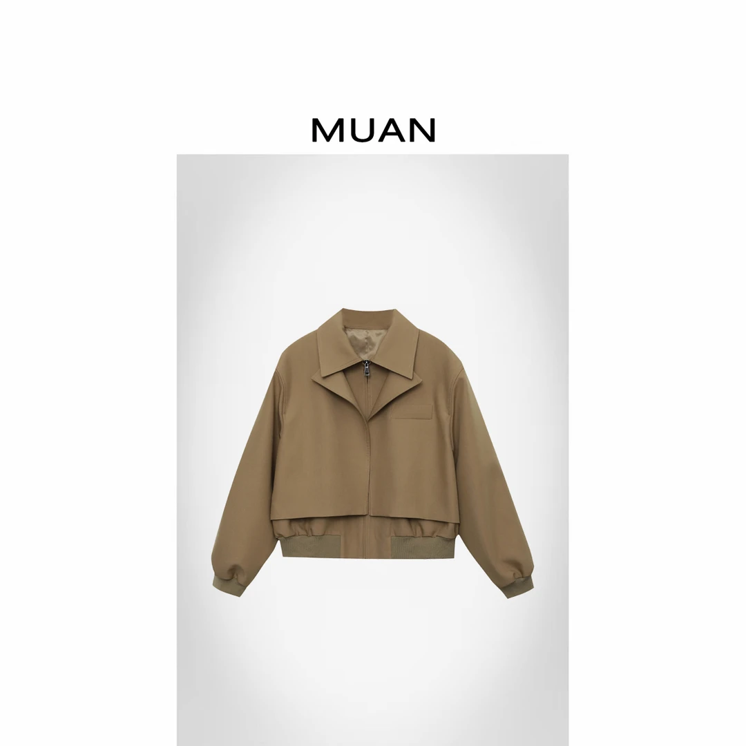 木岸MUAN:《爱森堡风衣》定制老钱风衣外套长袖上衣女CQ-YJ-23989