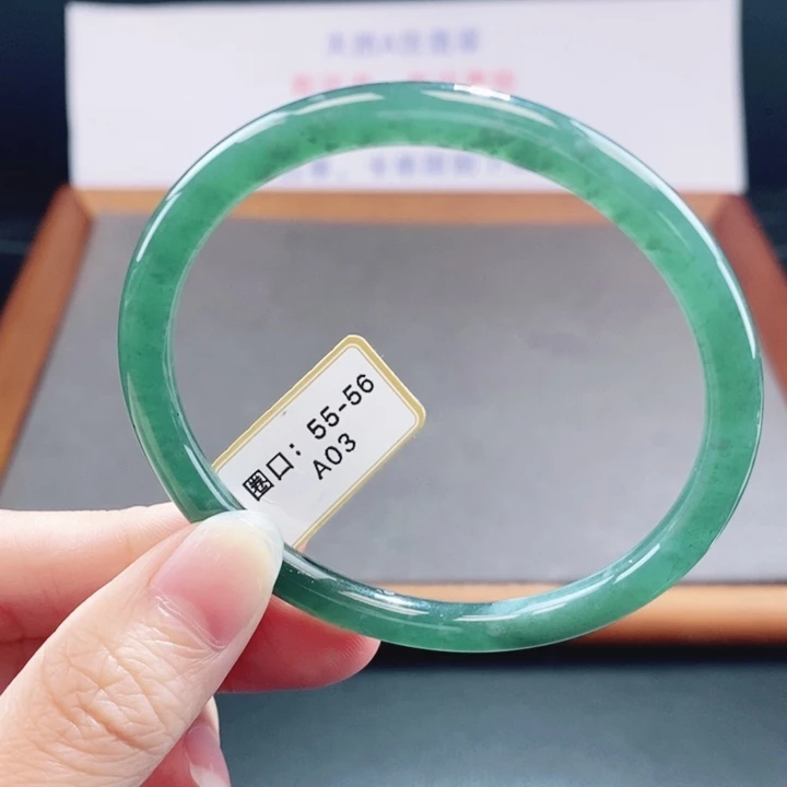 翡翠足银镶嵌手镯翡翠手镯28