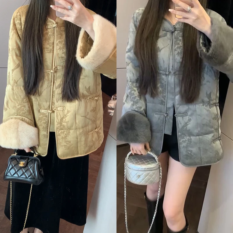 【mimius】&B游鹿鹿 新中式盘扣加厚保暖外套 汉服(春节前发)F12198