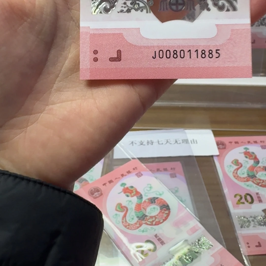 塑料蛇年纪念钞J008011885
