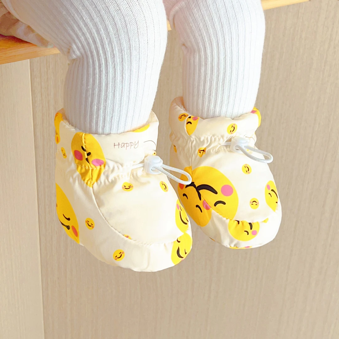 Z134婴儿鞋子冬季加绒新生儿棉鞋男女宝宝防掉学步鞋子