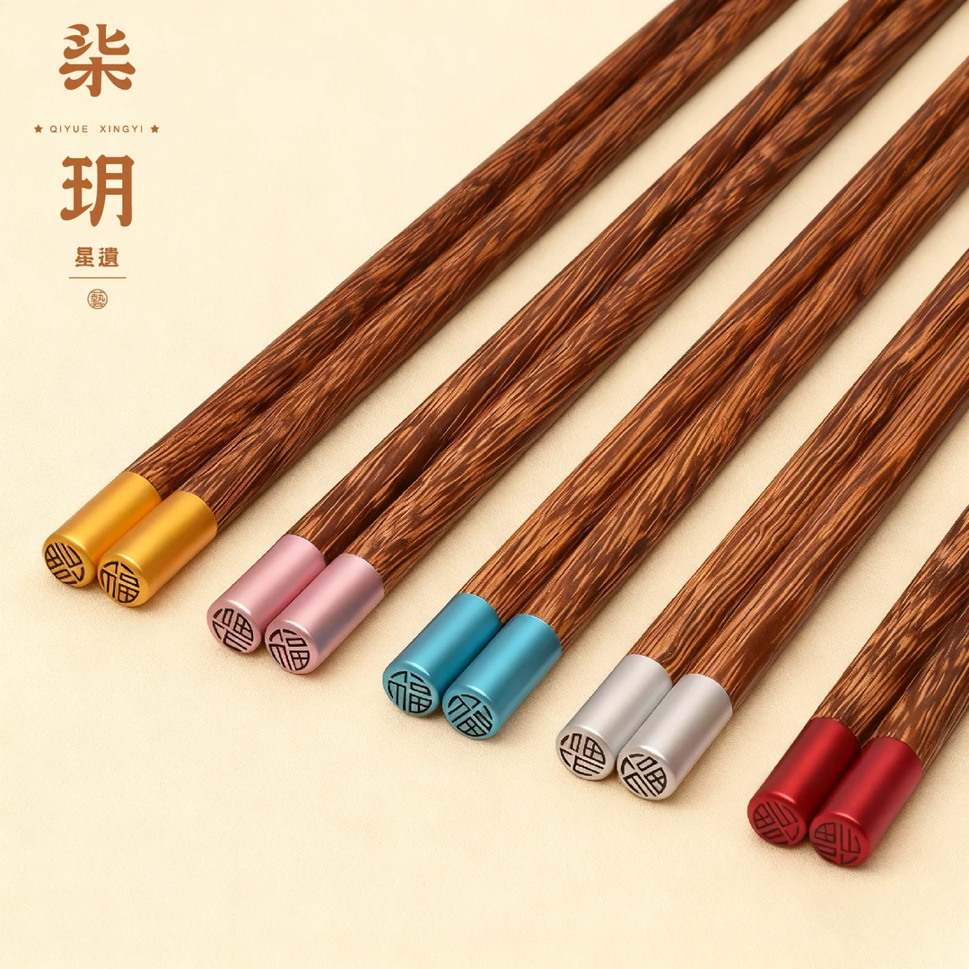 柒玥星遗筷子鸡翅木家用一人一筷高档实木防滑防霉精品耐高温新款