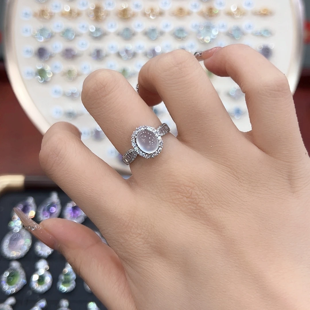 是***～蛇纹石玉银S925镶嵌戒指