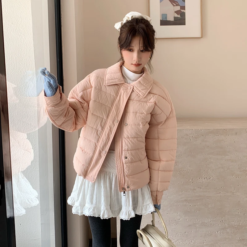 棉服翻领宽松韩版休闲翻领小个子时尚百搭保暖冬季