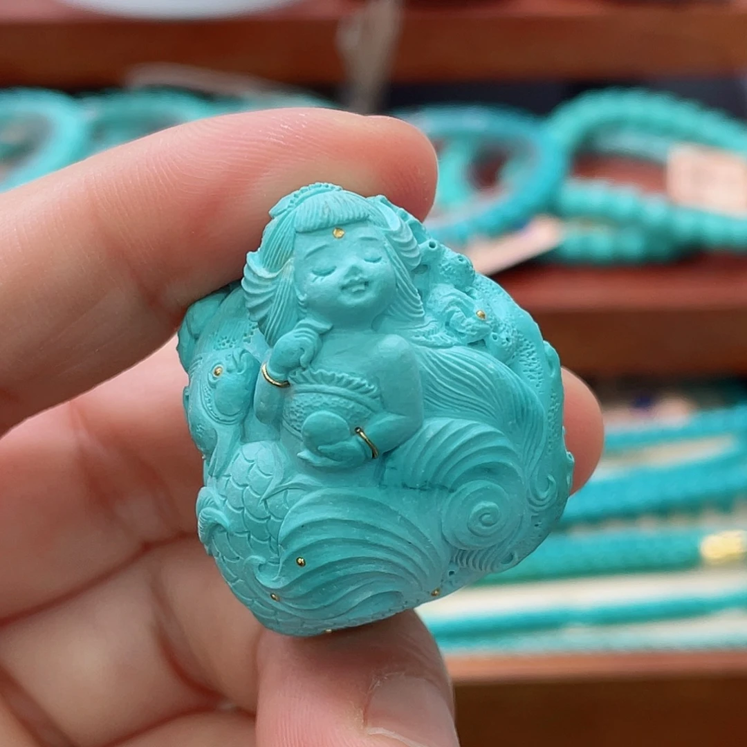 未镶嵌绿松石珠宝半成品