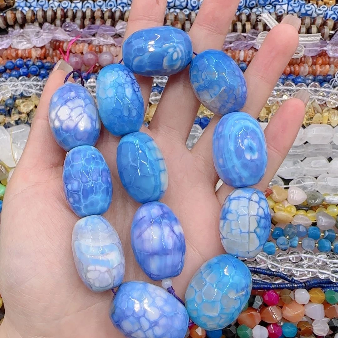 玛瑙/玉髓珠宝半成品未镶嵌龙纹火玛瑙切面一条约20×30