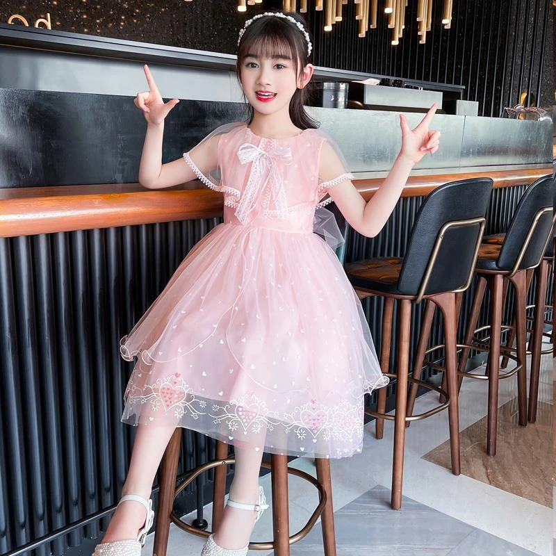 FAVMARTHA女童公主裙儿童夏季裙子2025新款洋气生日连衣裙女孩夏