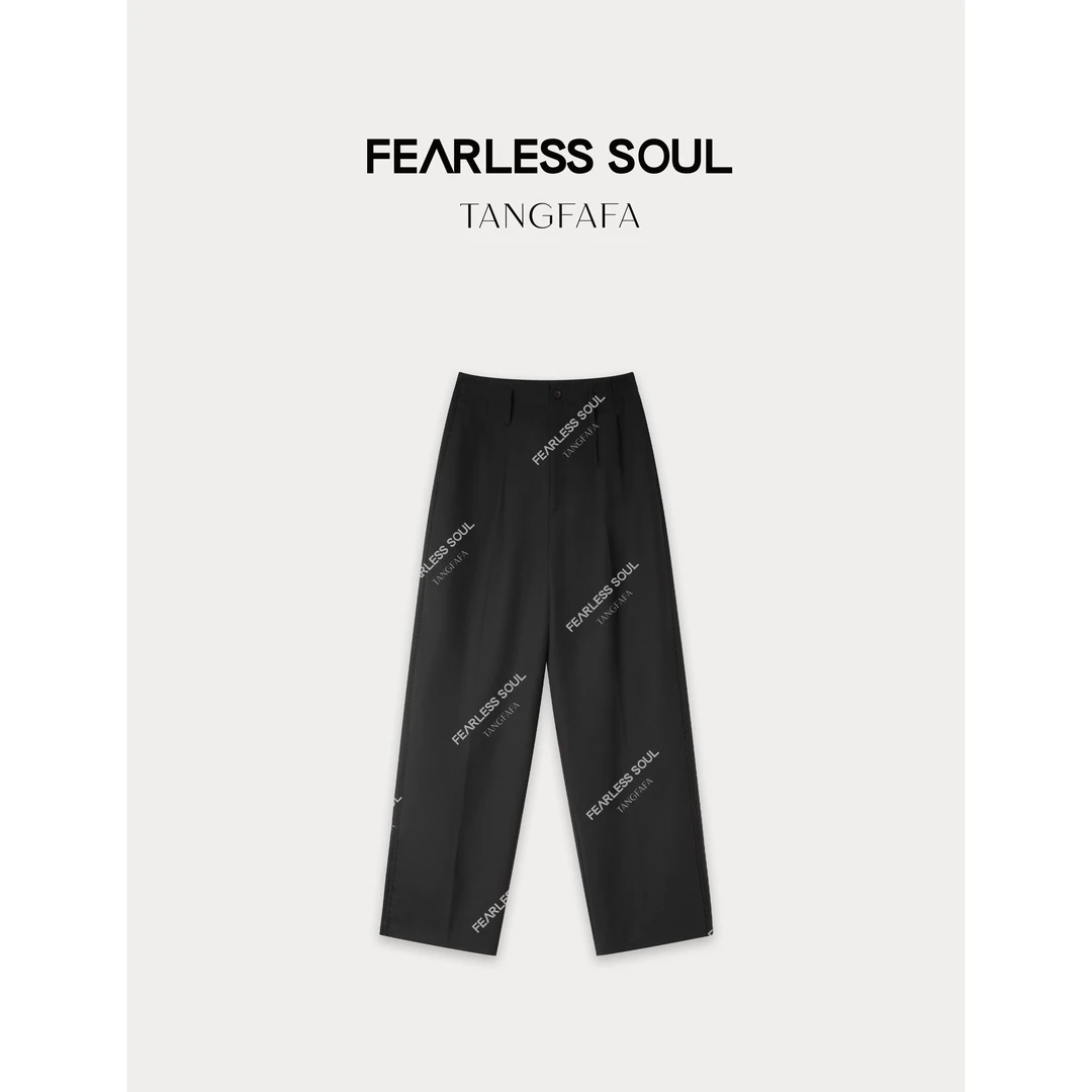 TFF X FS 25早春侧边刺绣打褶休闲裤 825FP108