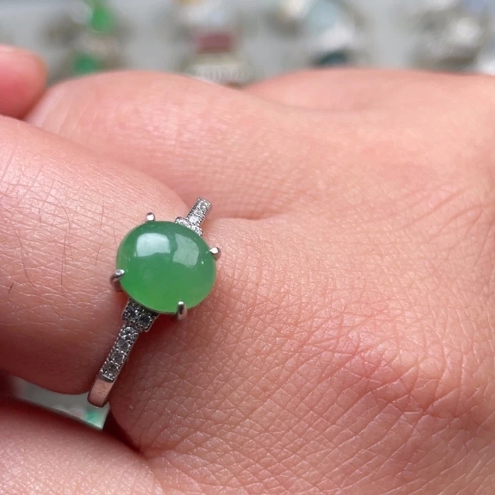 翡翠未镶嵌戒指缅甸天然