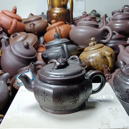 紫砂茶壶宜兴原矿古乌泥柴烧手工260CC宗紫砂