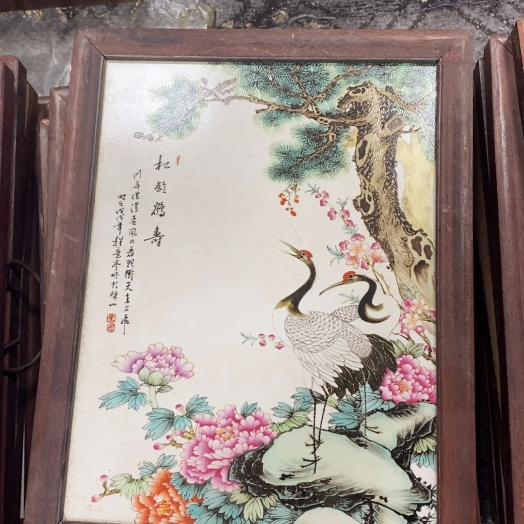 瓷片景德镇瓷板画柴窑烧制