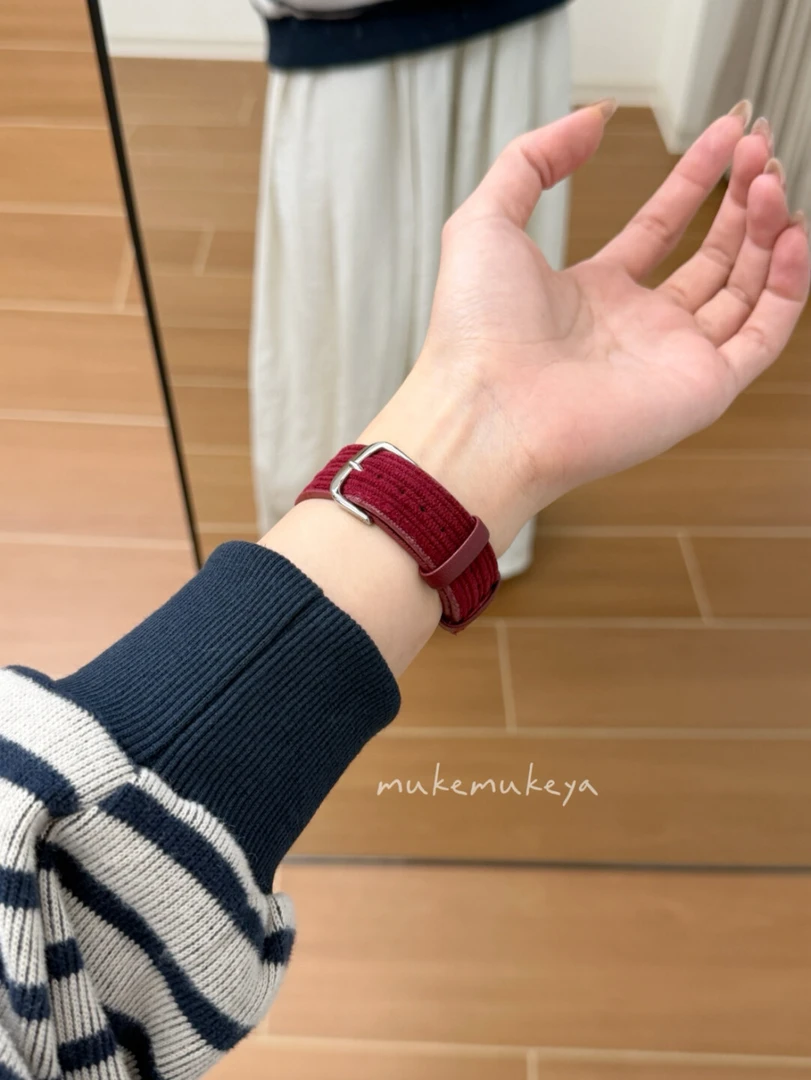 适用苹果灯芯绒秋冬iwatchs11表带华为fit4经典百搭显白小米98pro