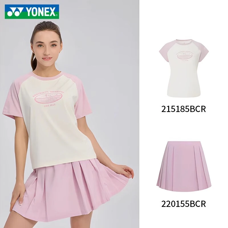 YONEX/尤尼克斯/2025新品220155BCR 女款粉色运动短裙(训练系列)
