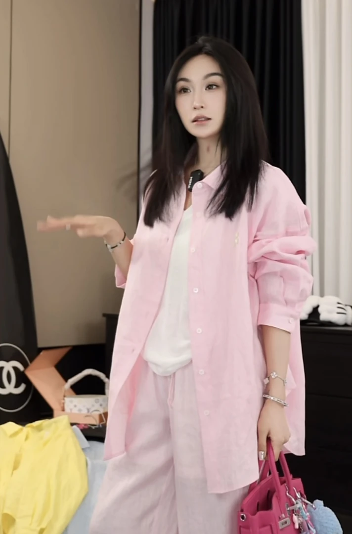 【劉發發】V075【粉色衬衫】新款休闲百搭时尚显瘦经典韩版气质衬衫