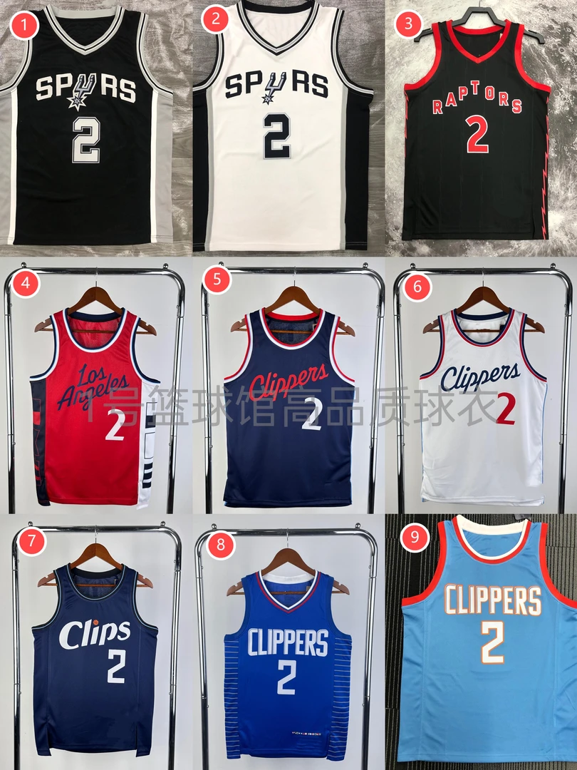 【小卡伦纳德】球衣合集球迷版热压贴布网眼无袖运动休闲篮球服