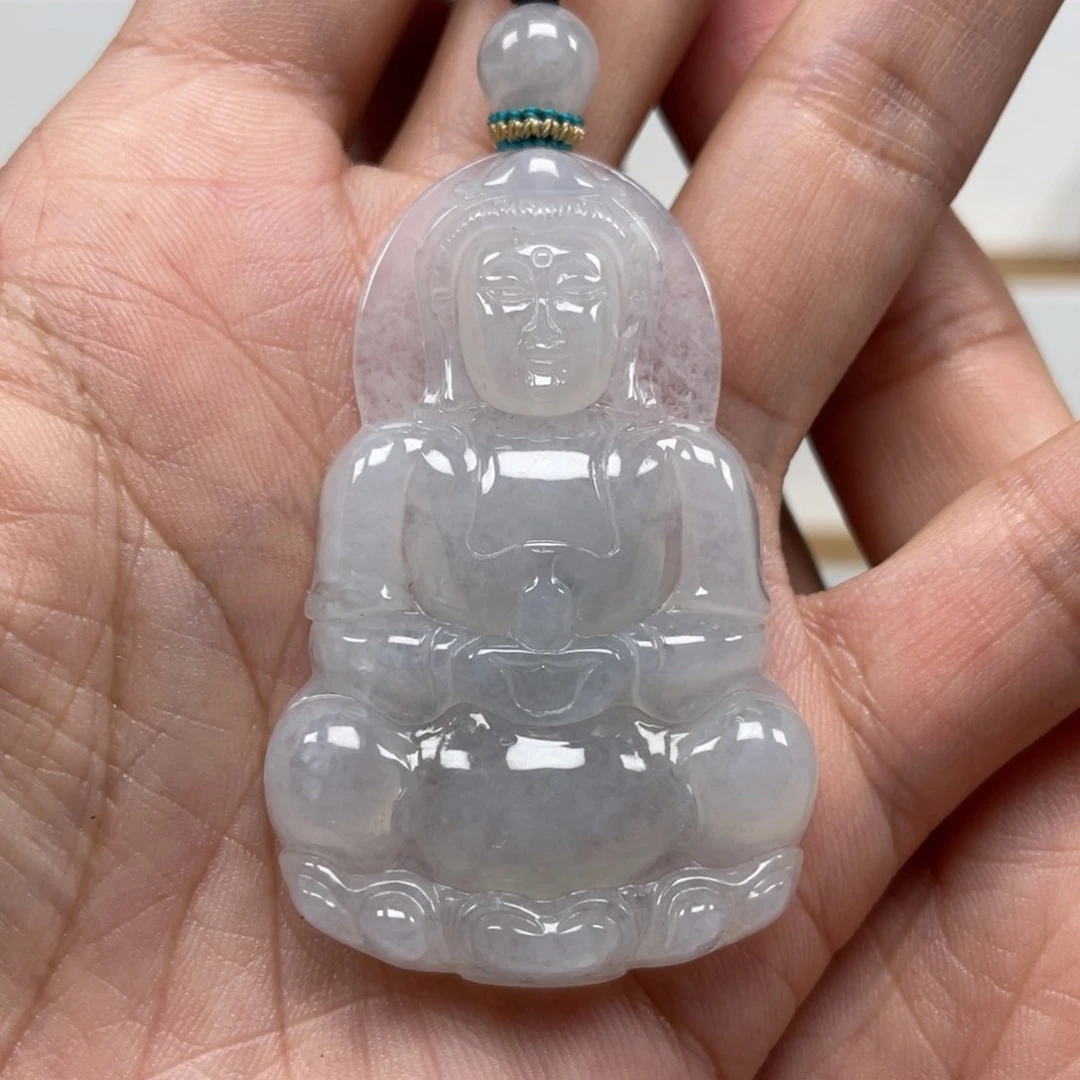 翡翠未镶嵌颈饰天然翡翠A货观音83号