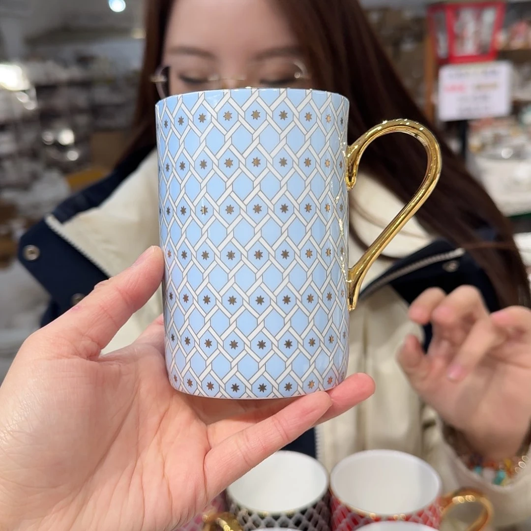 瓷鹅黄原单马克杯一个400ml微瑕