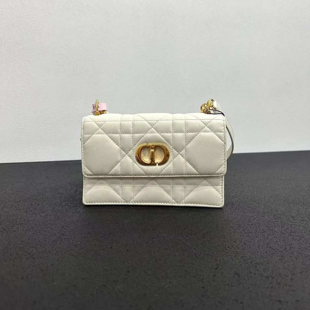 99新 DIOR/迪奥 壹所奢品/DIOR miss caro 白金 单肩斜挎包 海