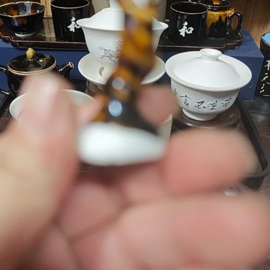 鑫***焱天然老黑釉斗笠盏