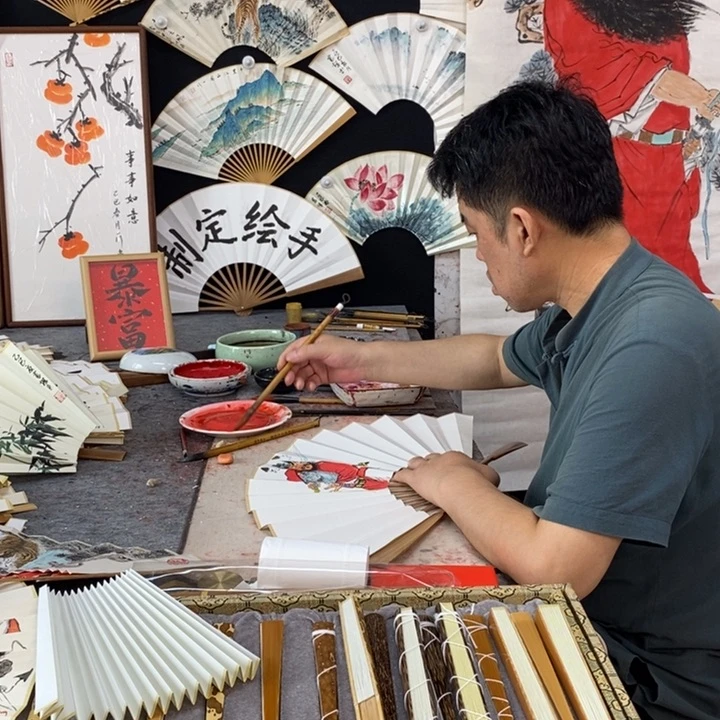 孟***碗书法补款孙老师扇面