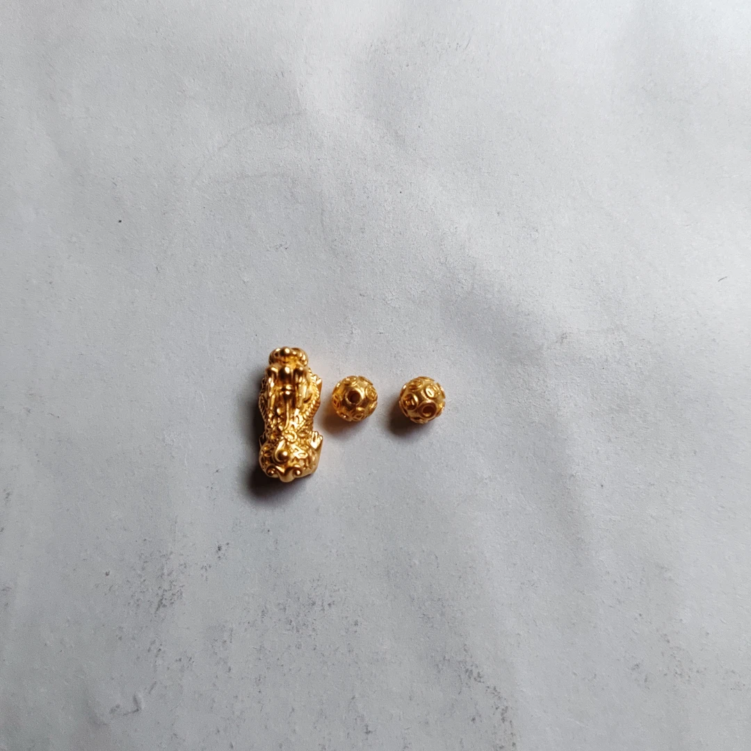 金元宝足金999貔貅珠子首饰